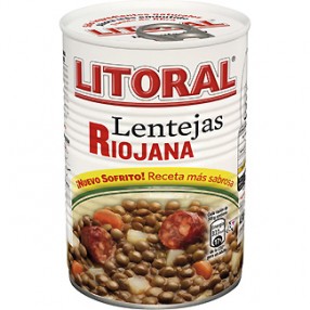 LITORAL Lentejas a la Riojana lata 430 grs